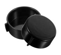 BESPORTBLE Reptile Water Bowl Decorative Reptile Dish Ceramic Black 2pcs for Parrot and Bird Terrarium Feeding and Watering