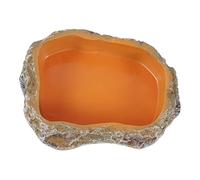 BESPORTBLE Reptile Water Bowl Smooth Resin Easy to Clean Feeding Dish for Tortoises Snakes Lizards Animals Durable and Safe Water Bowl for Pet Care