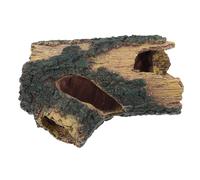 BESPORTBLE Resin Aquarium Shelter House Hollow Tree Stump Cave Mossy Hide for Fish Turtle Reptile Tank Landscaping Decoration