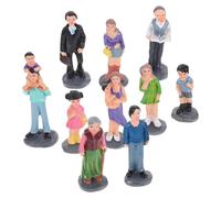 BESPORTBLE Resin Family People Figurines 10Pcs Miniature Small Figures for Sand Tray Table Decor Hand-Painted Collectible Models for Home and School Projects