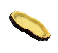 BESPORTBLE Resin Reptile Food Holder Lifelike Tree Bark Pattern Multi-function Food or Water Dish for Reptile Tank and Pets Cage Sturdy and Realistic Random Color