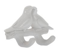 BESPORTBLE Resin Wall Hook Bird Shape Punching-Free Coat Hook for Bedroom and Home with Chic Design and Practical Decoration White Small for Door or Wall