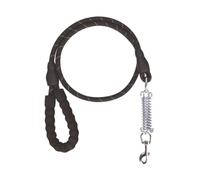BESPORTBLE Retractable Dog Leash 140cm Nylon Lead with Explosion-proof Spring and Cushioning Design Custom Fit for Walking and Hiking, Black Sturdy Training Rope for Medium Dogs and Pets