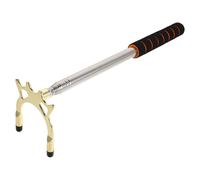 BESPORTBLE Retractable Stainless Steel Pool Cue Bridge with Gold-finished High Fork Telescopic Billiards Stick for Snooker Table Detachable Cue Rest Accessory Enhancing Shot Control and