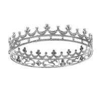 BESPORTBLE Retro Baroque King Crown for Men Party Accessory Vintage Crown Prop for Adults