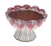 BESPORTBLE Retro Ceramic Flower Pot for Succulents Large Purple Sand Planter for Home and Office Decor Unique Lotus Design Rustic Clay Texture for Indoor Gardening