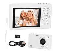 BESPORTBLE Retro Digital Camera Compact Shoot with Storage Anti-shake Zoom HD for Teens Portable Vintage Style White