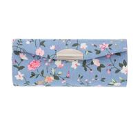 BESPORTBLE Retro Lipstick Case with Mirror Embroidered Flower Pattern Scratch-Resistant Cosmetic Holder for Women on The Go