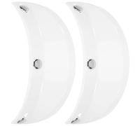 BESPORTBLE Retro Motorcycle Helmet Visor Classic White 2pcs with 3 Snap Structure PC Material Sun Shade for Open Face Riding Helmets , Universal Fit for Skateboarding and Daily Outings