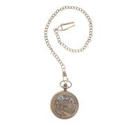BESPORTBLE Retro Quartz Pocket Watch with Chain Lightweight Vintage Design for Easy Daily Carrying Present for Special Occasions