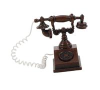 BESPORTBLE Retro Rotary Dial Phone Miniature Accessory Vintage Dollhouse Decor Old School Phone for Dolls Intricate Details Sturdy Construction for Collectors Imaginative Play