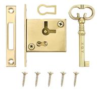 BESPORTBLE Retro Style Copper Cupboard Locks with Key Practical and Lightweight Anti-Theft Cabinet Lock for Drawer and Mailbox
