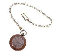 BESPORTBLE Retro Style Pocket Watch for Men with Glass Cover and Chain, Decorative Effect and Time Viewing Function, Suitable for Daily Use and Attending A Party, Includes Button Battery
