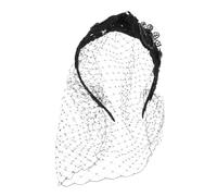 BESPORTBLE Retro Veil Hair Hoop with Rhinestones Vintage Bridal Fascinator for Weddings Tea Parties Special Events Comfortable Lightweight Day Wear