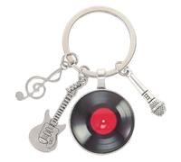 BESPORTBLE Retro Vinyl Record Keychain Music Themed Metal Pendant for Piano Players Composers Backpack Charm Handbag Decoration Accessory Music Students Graduates
