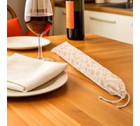 BESPORTBLE Reusable Cotton Bread Bag with Drawstring Breathable Linen Storage Pouch for French Loaf Sourdough and Artisan Bread Washable Bakery Holder for Freshness Retention and Daily Use