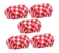 BESPORTBLE Reusable Sourdough Jar Covers Wide Compatibility for Wide Mouth Jars 5pcs with Red Polyester-cotton Fabric for Sourdough Proofing and Canning