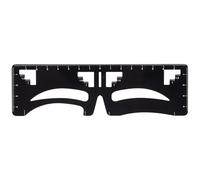 BESPORTBLE Reusable Stainless Steel Eyebrow Stencil with Ruler for Precise Eyebrow Shaping for Mothers and Girlfriends