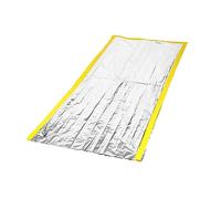 BESPORTBLE Reusable Thermal Emergency Sleeping Bag Blanket Waterproof Survival Blanket for Outdoor Exploration Lightweight and Portable Silver and Yellow