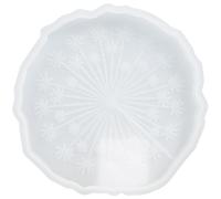 BESPORTBLE Reverse Mould Silicone Coaster Mould Dandelion Shape Round Flowers for Epoxy Casting DIY Crafts Making Crystal Coasters