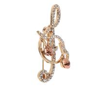 BESPORTBLE Rhinestone Musical Note Brooch Pin for Women Silverplated Decorative Safety Pin Elegant Cardigan Clip Wedding Party Fashion Accessory