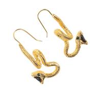BESPORTBLE Rhinestone Snake Dangle Earrings Vintage Serpent Jewelry with Green Eye Detail Lightweight Zinc Alloy Drop Hoop for Halloween Parties Festivals Boho Animal Accessories