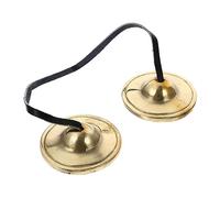 BESPORTBLE Ring The Bell Yoga Meditation Finger Cymbals Brass Cymbals Bell Musical Instrument Percussion Instrument for Religious Use Meditation Products for Yoga Sessions