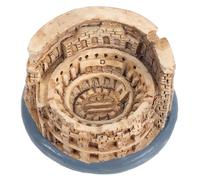 BESPORTBLE Roman Colosseum model, Aquarium, architecture, Sculpture, Miniature building Resin, Ancient architectural figure Italian Souvenir Resin Mini Sculpture Architecture Home Desktop Decor Rome