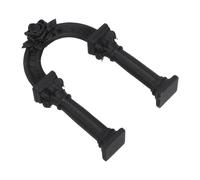 BESPORTBLE Roman Column Arch Miniature Plastic Black Diorama Architecture Accessory for Terrarium, Classrooms, DIY Diorama Supplies, Easy Assembly