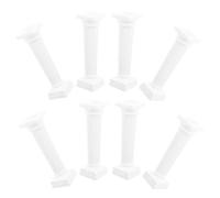BESPORTBLE Roman Column Cake Tiered Stands 8pcs White Plastic 12.5cm Not Easy to Deform Column Props for Table Decoration and Wedding Cake