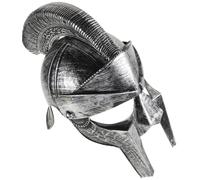 BESPORTBLE Roman Soldier Helmet with Folding Face Mask Warrior Costume Headwear for Halloween Cosplay and Themed Parties Ancient European Design