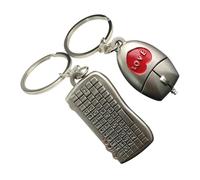 BESPORTBLE Romantic Mouse Keyboard Keychain for Couples Cute Love Key Ring Valentine's Day Wedding Anniversary Adorable Lover Key Ring for Him Her