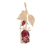 BESPORTBLE Rose Rhinestone Brooch Pin for Women Floral Jewelry Lapel Pin with Dazzling Premium Stones Lightweight Elegant Design for Dresses Coats Blouses Wedding Party Accessories