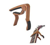 BESPORTBLE Rosewood Grain Acoustic Guitar Capo Trigger Clamp Classic Folk Guitar Key Capo for Acoustic and Portable Instrument Accessory for Music Performance