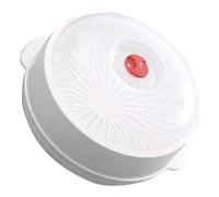 BESPORTBLE Round Microwave Steamer with Venting Lid, 24.5cm Food-Grade Vegetable Cooker Basket, Professional Dim Sum & Bao Bun Maker, Heat-Resistant Fish Plate for Quick Healthy Meals, White
