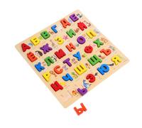 BESPORTBLE Russian Alphabet Puzzle Wooden Letter Board Educational Toy for Toddlers Early Learning Cyrillic Letter Blocks
