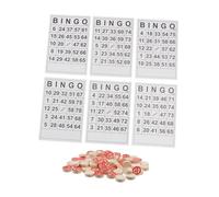 BESPORTBLE Russian Bingo Chess Game Wooden Lotto Logical Bingo Game for Safe Non-deformable Educational Family Fun