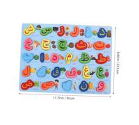 BESPORTBLE Russian Puzzle Alphabet Recognition Educational Letter Puzzle Letter Matching Game Montessori Alphabet Wood