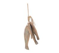 BESPORTBLE Rustic Mediterranean Wooden Fish Wall Decor Vintage Nautical Hanging Ornaments with Rope for Beach House Lake Cottage Coastal Theme Fishing Cabin Decorations Fish Shapes