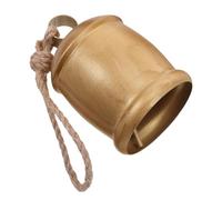 BESPORTBLE Rustic Metal Cow Bell Diameter Hanging Decorative Bell with Jute Rope Vintage Farmhouse Style Garden and Home Decor Handcrafted Country Charm with Clear Resonant Sound