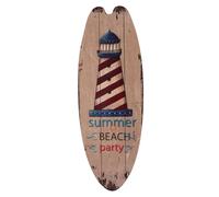 BESPORTBLE Rustic Wooden Surfboard Wall Decor Tropical Beach Theme Decorative Ornament for Summer Surf Party Easy to Hang Coastal Sign for Living Bathroom Door Decoration