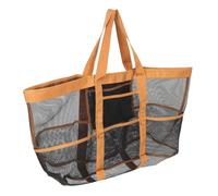 BESPORTBLE Sandproof Mesh Beach Bag with Zip Large Capacity Tote for Women Portable Handheld Design Lightweight Travel Swimwear Makeup Storage for Summer Vacation