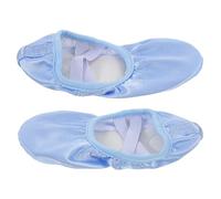 BESPORTBLE Satin Ballet Shoes Soft Sole Antislip Dance Flats for Women and Yoga Practice Flexible Cushioned Slippers for Enhanced Movement Precision in Dance Classes Sky Blue