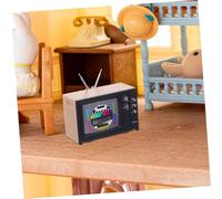 BESPORTBLE Scale Dollhouse Miniature Tv Stand Detailed Micro Furniture for DIY Dollhouse Scenes Stylish Retro and Contemporary Mini Tv Model and