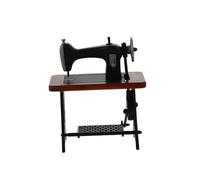 BESPORTBLE Scale Mini House Ornament for Dollhouse Decoration and Easy to Clean Red Miniature Sewing Machine