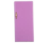 BESPORTBLE Scale Miniature Dollhouse Fridge Model for Pretend Play Purple Single Door Refrigerator Accessory for Living Dining Furniture Lightweight Design
