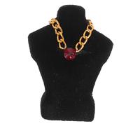 BESPORTBLE Scale Miniature Dollhouse Jewelry Display Rack with Mannequin Bust Necklace Stand Black Dollhouse Furniture Accessory for Realistic Micro Layout Decorations and Creative Display