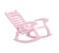 BESPORTBLE Scale Miniature Rocking Chair Pink Dollhouse Furniture Decoration for Fairy Garden Micro Landscape and Beach Theme Party Favor