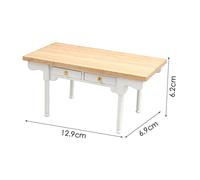 BESPORTBLE Scale Miniature Writing Desk Model Panel Dollhouse Furniture Decoration and Detailed Miniature Table for Living Room and Desktop Display
