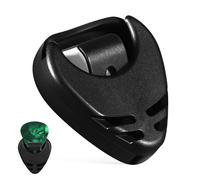 BESPORTBLE Self-adhesive Black Guitar Pick Holder with Spring-loaded Design Strong Adhesion Guitar Pick Organizer for Acoustic and Electric Protects and Stores Up to Four Conveniently